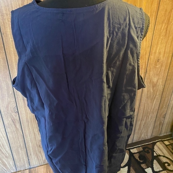 Misslook navy blue cotton tank top - Picture 3 of 3